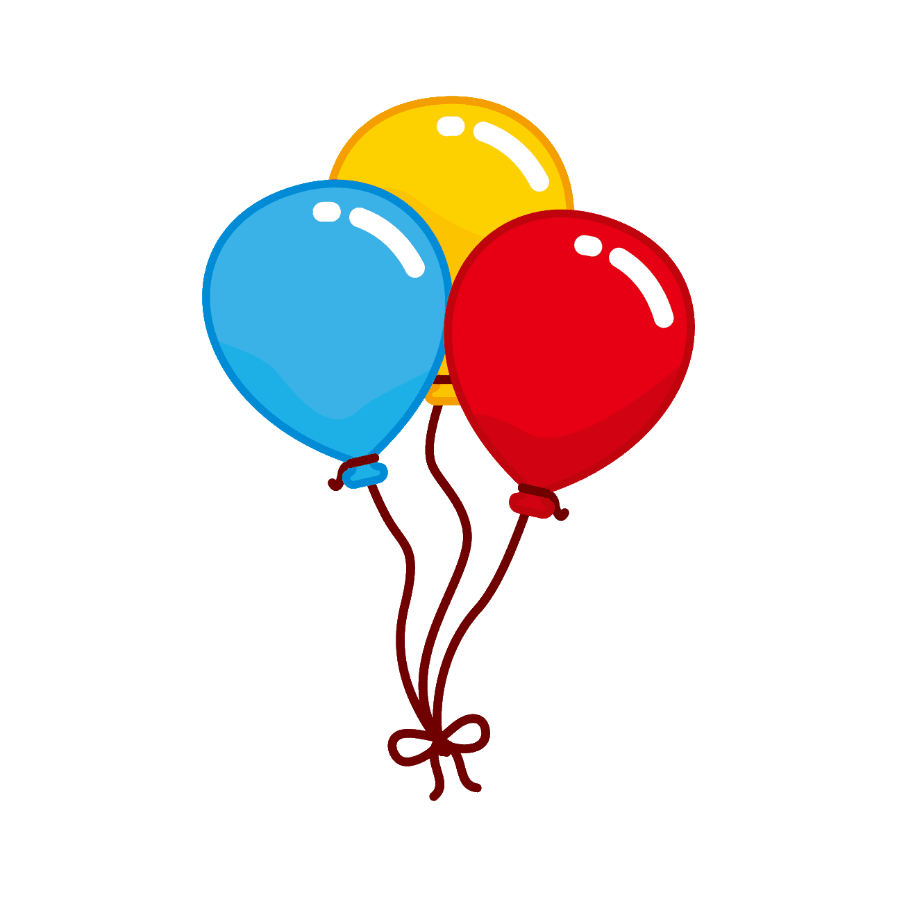 Colorful balloon tilted left
